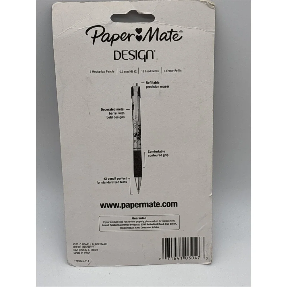 Paper mate metal barrel design #2 mechanical pencil floral Design discontinued